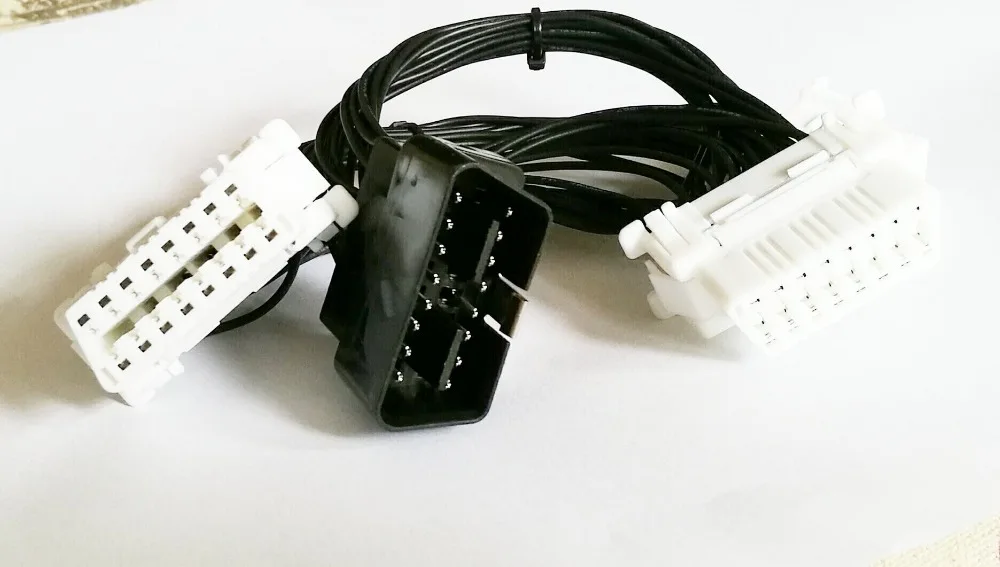 5 шт. OBDII OBD II 2 OBD2 Удлинительный кабель Y сплиттер J1962 Штекерный к тройному гнезду 16