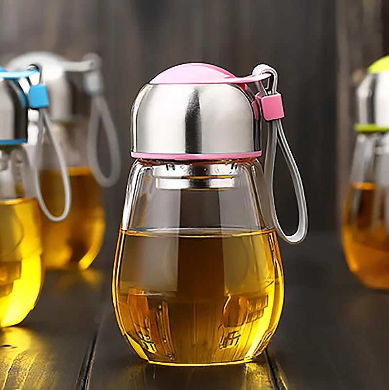 Простая стеклянная бутылка для воды в стиле пингвина с кувшин портативный милый