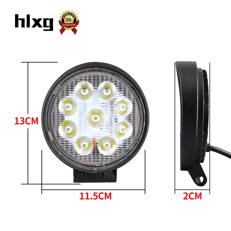 Hlxg 1 шт мини адвокатского сословия СИД 27W 1000Lm светодиодные противотуманные фары