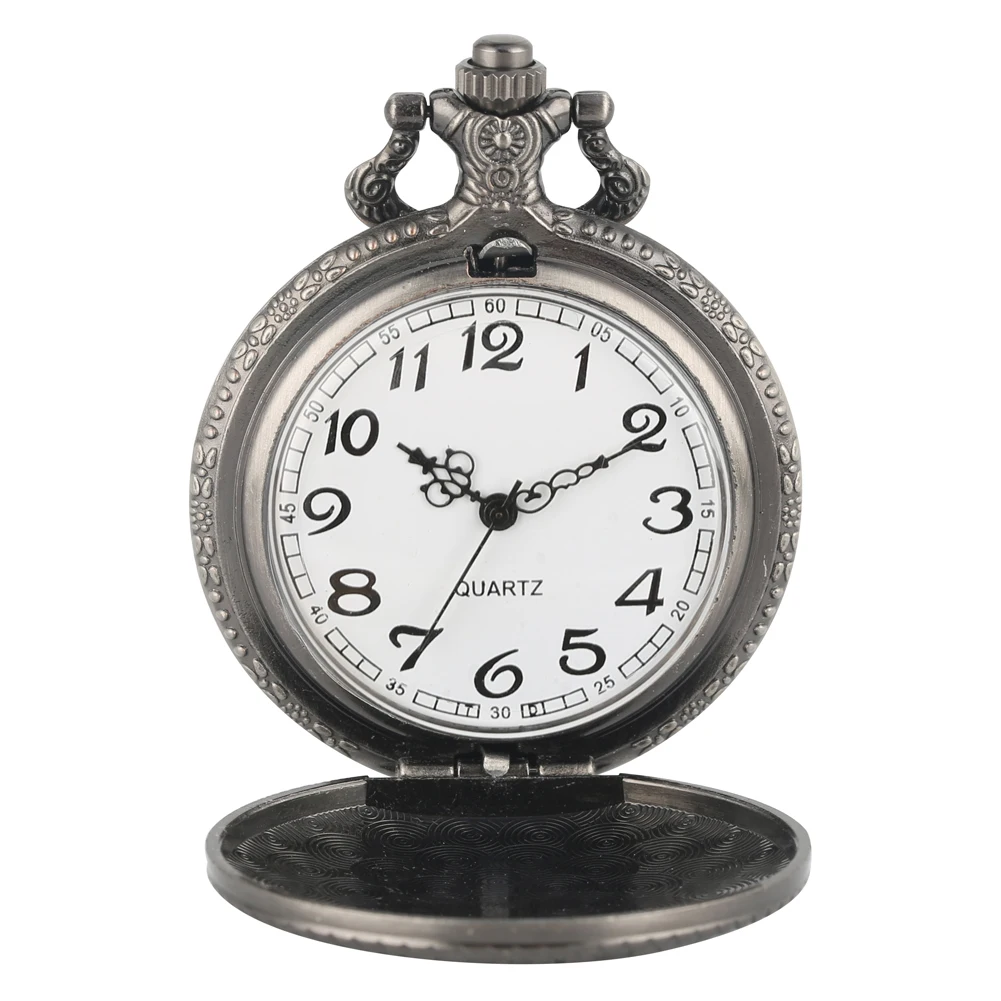 Мужские Винтажные серьги цветные кварцевые карманные часы белый циферблат с