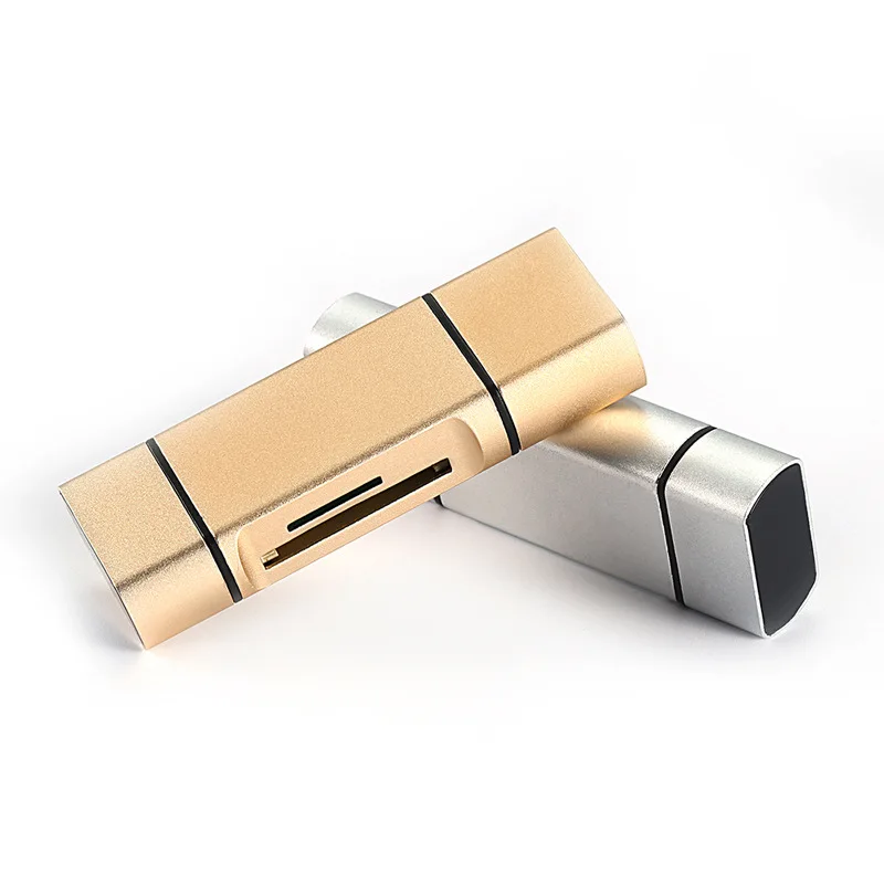 3 в 1 MicroSD SD TF USB2.0 MicroUSB type-C OTG Универсальный считыватель карт памяти дизайн для Ipad Android телефон ПК Macbook
