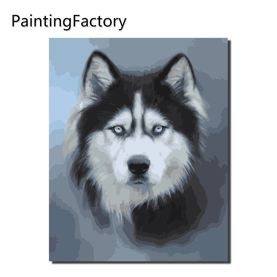 PaintingFactory Husky живопись по номерам современная домашняя настенная Акриловая Краска