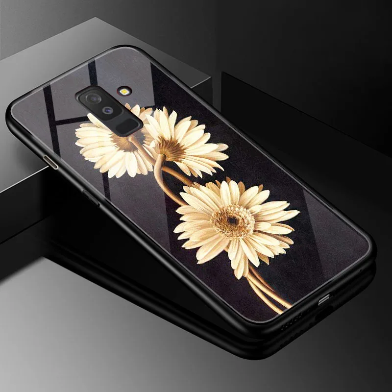 DIY фото настроить чехол для телефона Coque samsung Galaxy J2 PRO закаленное стекло крышка для samsung Galaxy J3 J4 J6 J7 J8 - Цвет: BLK-6
