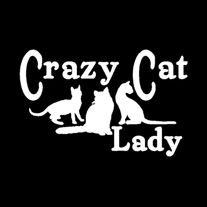 YJZT 15 5 см * 9 виниловые наклейки с изображением Crazy Cat Lady забавные автомобильные