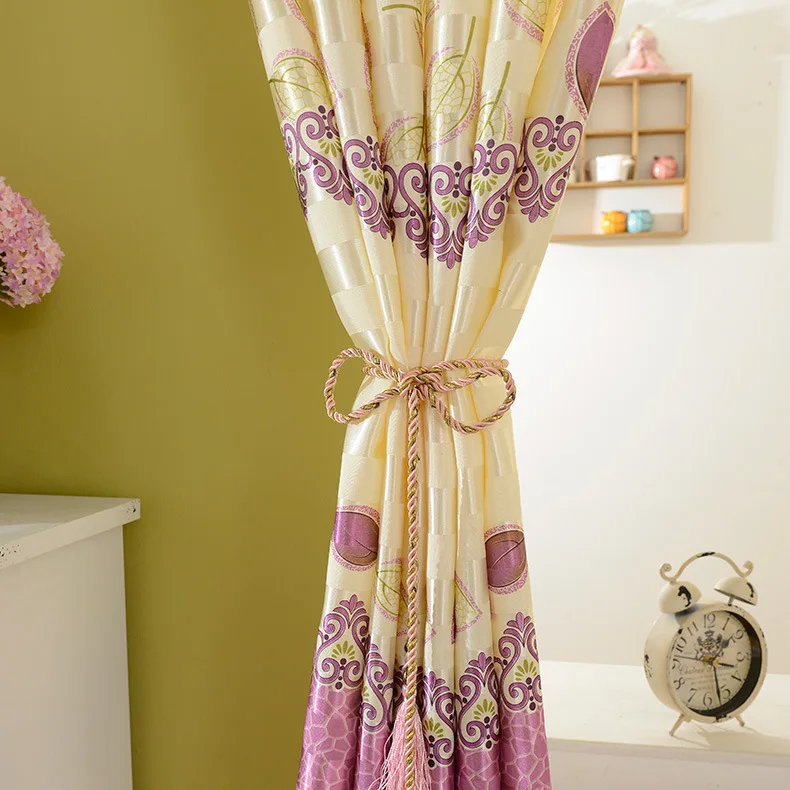 Современные свежие пасторальные фиолетовые шторы для девочек занавески с