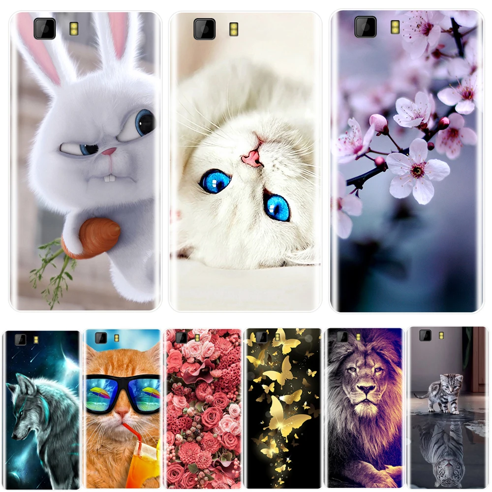 Фоточехол Для Doogee X5 5 0 дюйма из мягкого силикона ТПУ с милым котом Чехол