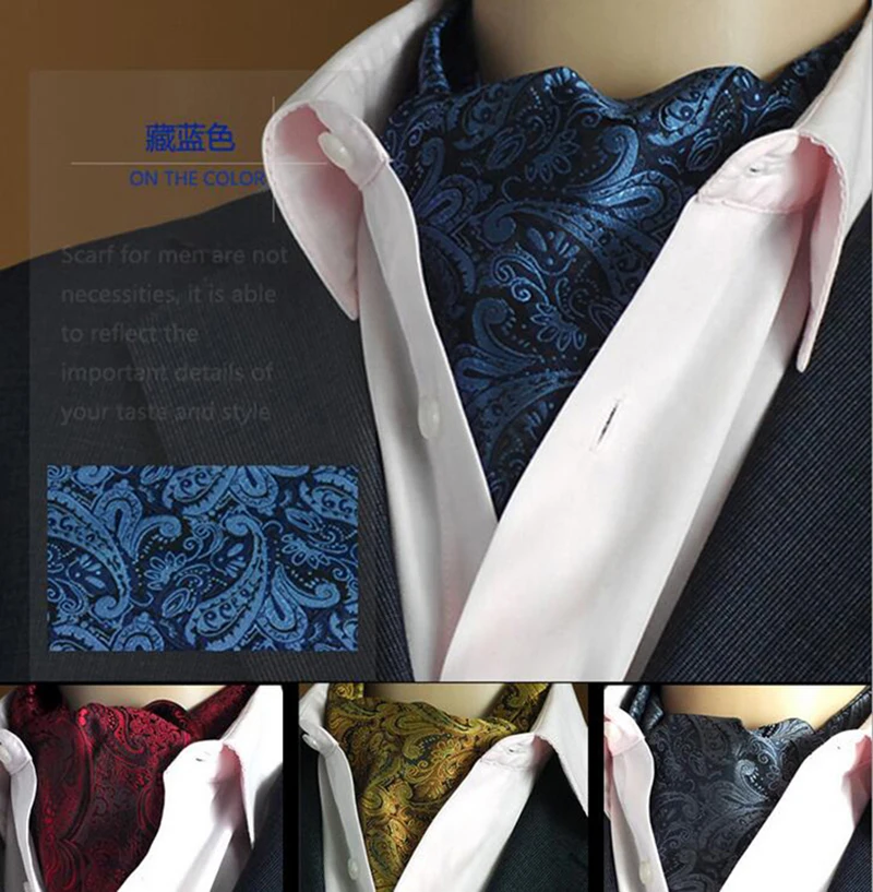GUSLESON Quality 19 Styles Fashion Luxury Duplex Silk Printing Men Scarf Polka Dot Scarves Suit England Jacquard weave