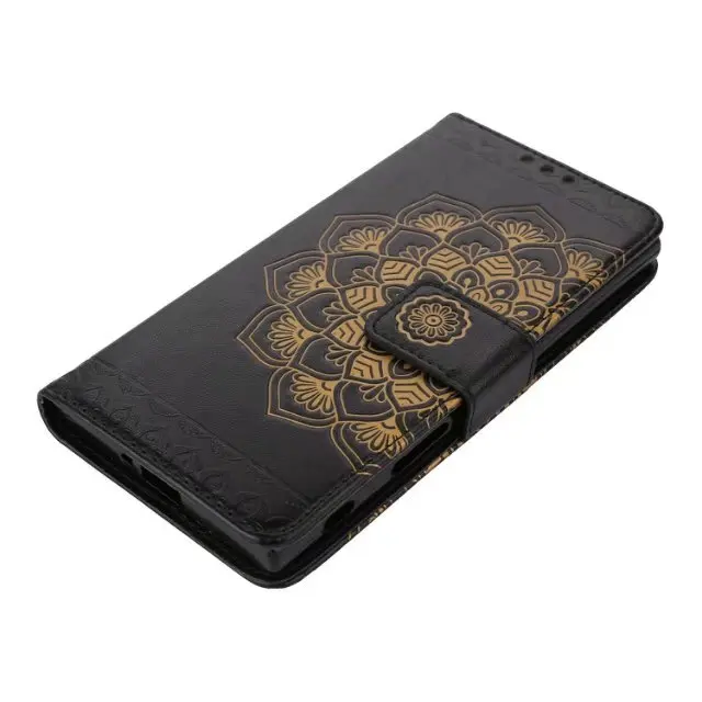 Кожаный бумажник чехол Мандала Цветочные тиснением Магнитная Обложка книги для