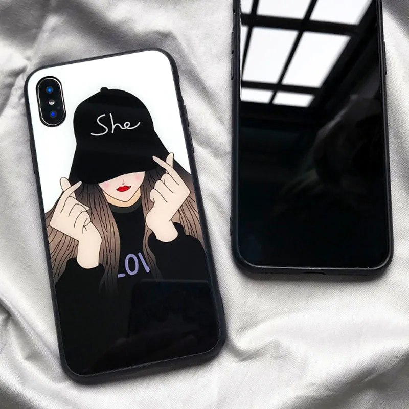 Модный чехол для Apple iPhone 6 6S 7 8 с изображением пары классный телефона из