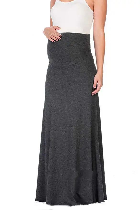 Женские юбки для беременных Новинка Лето 2019 юбка макси до пола с высокой талией