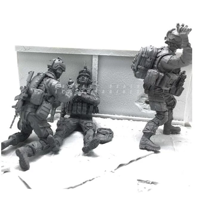 Tobyfancy 1/35 Modern U.S. Navy Elite Marines Army Rescue Comrades Statue Military Soldier Resin Model Figure BEE-16 | Игрушки и хобби