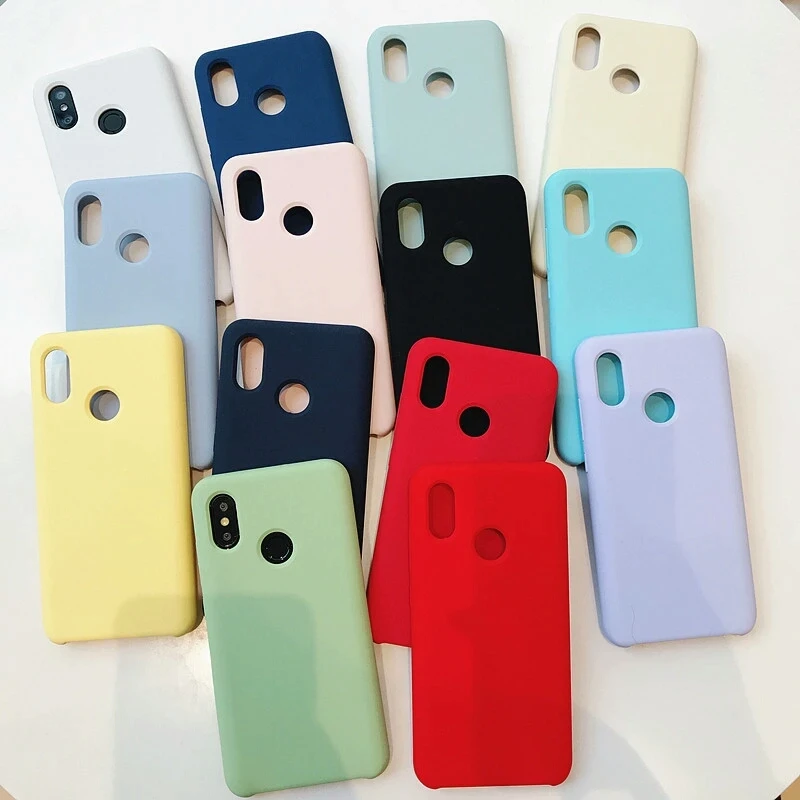 Чехлы для телефонов Xiaomi Redmi Note 7 6 Pro Оригинальный чехол из жидкого силикона мягкая