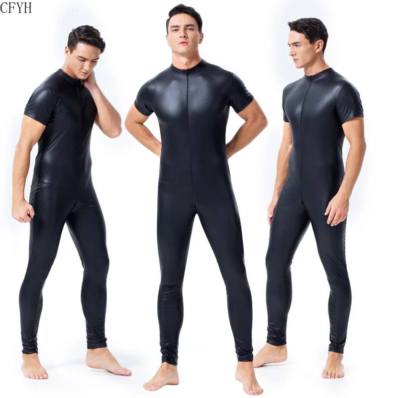 Эластичное сексуальное Мужское боди из искусственной кожи, длинные брюки, боди, черное Открытое боди, фетиш, латексная Мужская Клубная одежда, костюм кошки Эластичное сексуальное Мужское боди из искусственной кожи, длинные брюки, боди, черное Открытое боди, фетиш, латексная Мужская Клубная одежда, костюм кошки