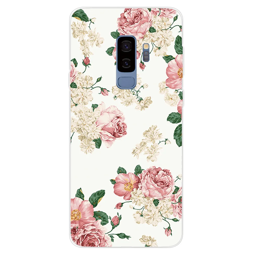 Чехол из ТПУ с мультяшными животными цветами для Samsung Galaxy S9 Plus чехол телефона