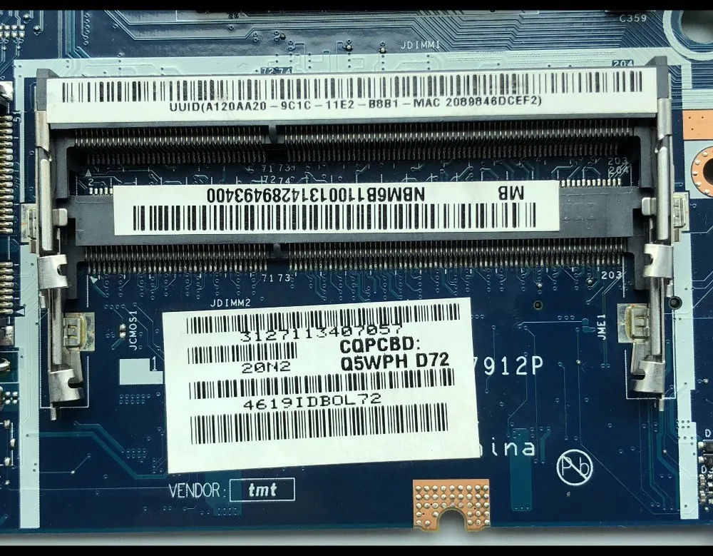 Высококачественная материнская плата Q5WV1 для ноутбука ACER Aspire Φ NBM6B11001 HM77 SLJ8C GT710M 2