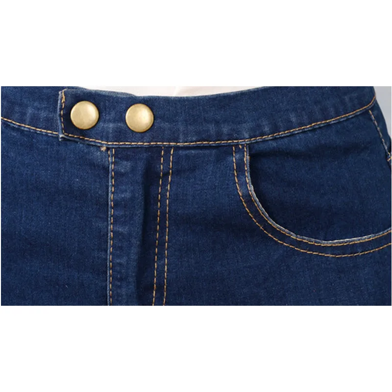 Женская короткая мини юбка в стиле русалки летняя джинсовая с высокой талией