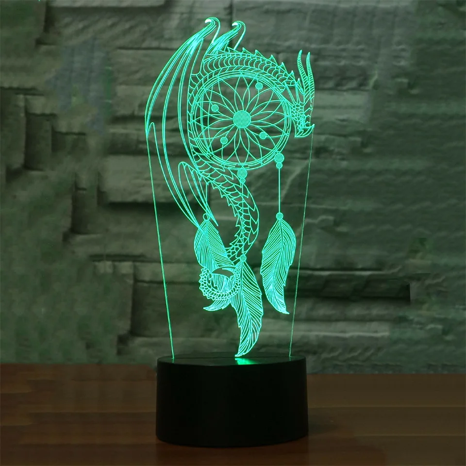 Красивый колокольчик с 3d пультом дистанционного управления, красочный 3d светодиодный ночник, визуальный 3D ночник, иллюзия, лампа для настроения спальни