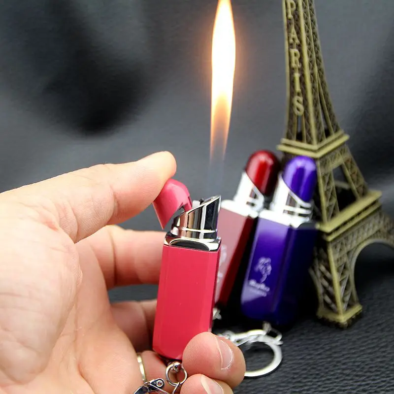 Новый стиль 2018 Новая мода светлая Помада Подвеска газовые зажигалки с бутаном LS637