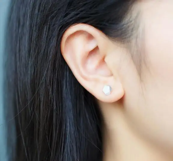 Настоящие мужские и женские. Серьги-гвоздики из стерлингового серебра 925 пробы с