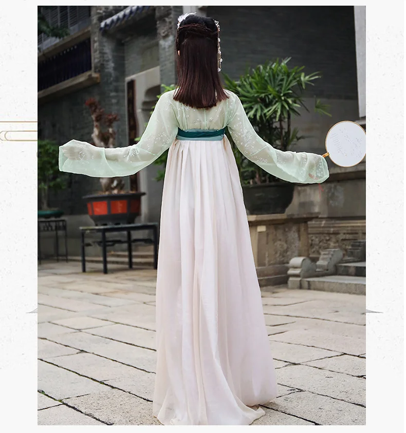 Hanfu Женский Китайский древний костюм розовое/зеленое платье феи карнавальный костюм Взрослый карнавальный наряд сценическая одежда Hanfu bl77