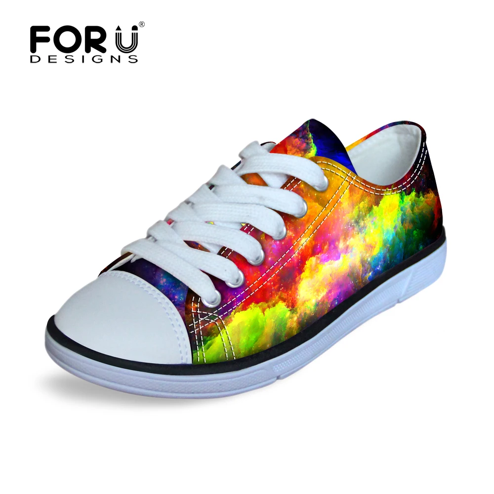 Forudesigns/3D Galaxy планеты звезды печати детей Обувь парусиновая обувь Кружево на шнуровке Обувь для детей Обувь для мальчиков и Обувь для девочек низкая прогулочная спортивная обувь