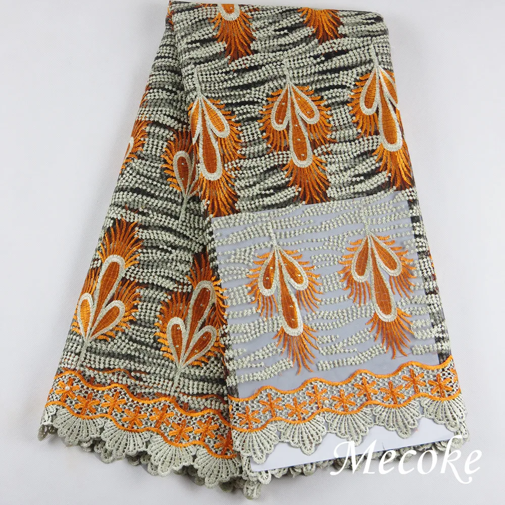 Новейшая Золотая корлор африканская кружевная ткань 2017 оптовая продажа