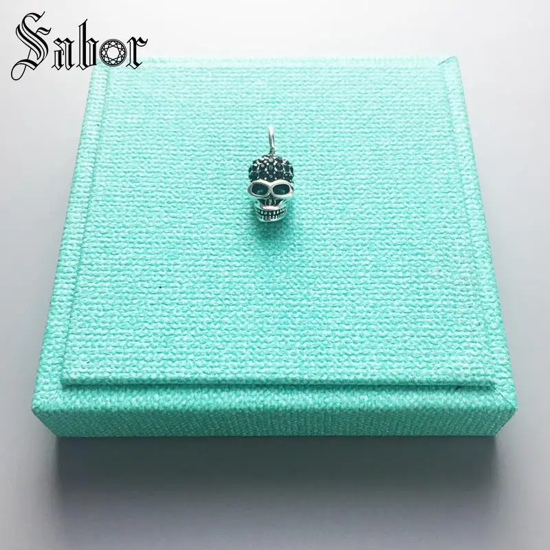 Серебряный цвет циркония череп кожа ожерелья и кулоны самые модные ювелирные