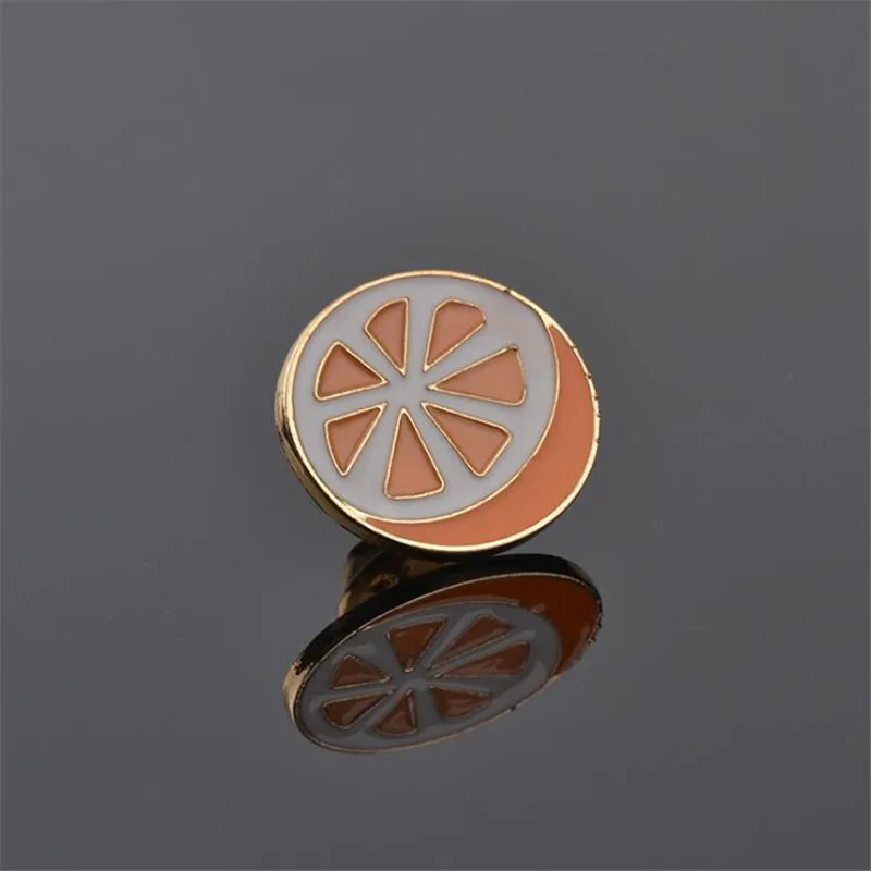 Мультфильм кавайные кокосовые пальмы оранжевый значки на Броши рюкзак Ткань