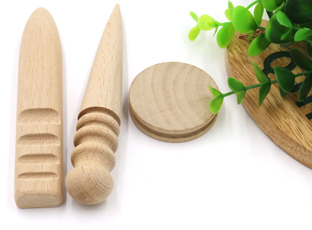 QJH бренд 3 шт. кожаные инструменты DIY деревянный край ремесло полировка польский круглый ручной работы резьба тиснение кожа ремесло инструмент