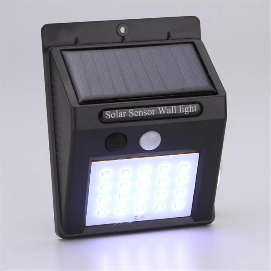 BUYBAY Brand LED Solar Light Outdoor Porch Lighting PIR Motion Sensor Solar lamp Garden Wall Yard Deck Security Lights 20LEDs