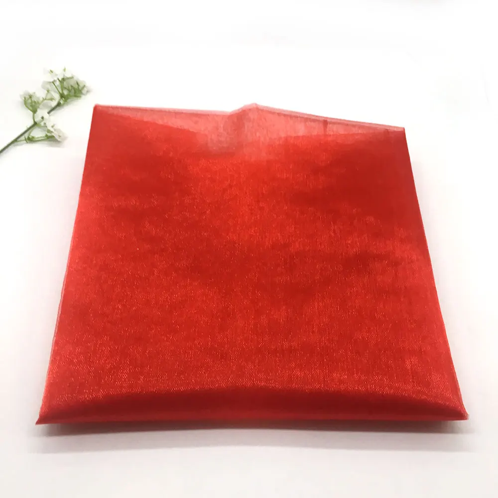 RED TULLMALL 48 см x 5 м Пряжа Ткань Кристалл Тюль органза чистая марля элемент ребенок день рождения DIY платье свадебные принадлежности - Цвет: RED