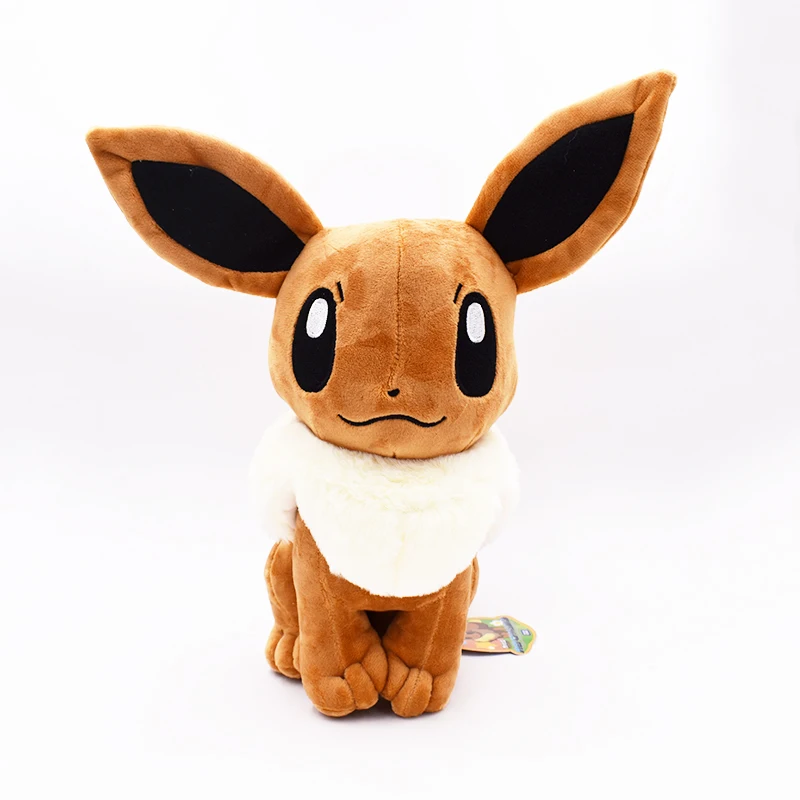 Плюшевая игрушка 1" 30 см большая Сидящая Eevee мягкая игрушка, животное подарок для детей подарок на день рождения
