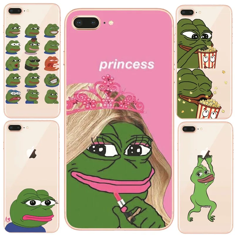 Для iPhone 7 7Plus 6 6S 6Plus 8 XS Max X 5 5S SE Pepe Memes Sad Frog мягкий чехол для телефона из