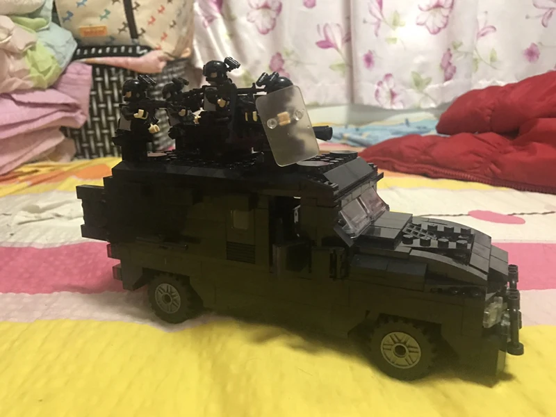 6509 военная армия Ploice SWAT Взрывозащищенная машина 3D Модель Кирпичи Сборка блоков