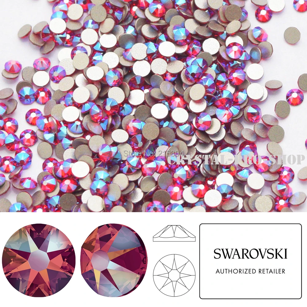 Сияющий свет Siam (227 SHIM) новый эффект кристалла от Swarovski элементы (ss5 ss30) (без горячей