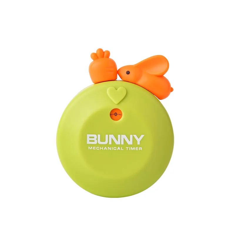 Green Rabbit Креативный механический таймер для кухни с милыми лягушками, 60 минут, таймер с циферблатом, напоминание для магазина, дома, кухни, гаджет, подарок - Цвет: Green Rabbit