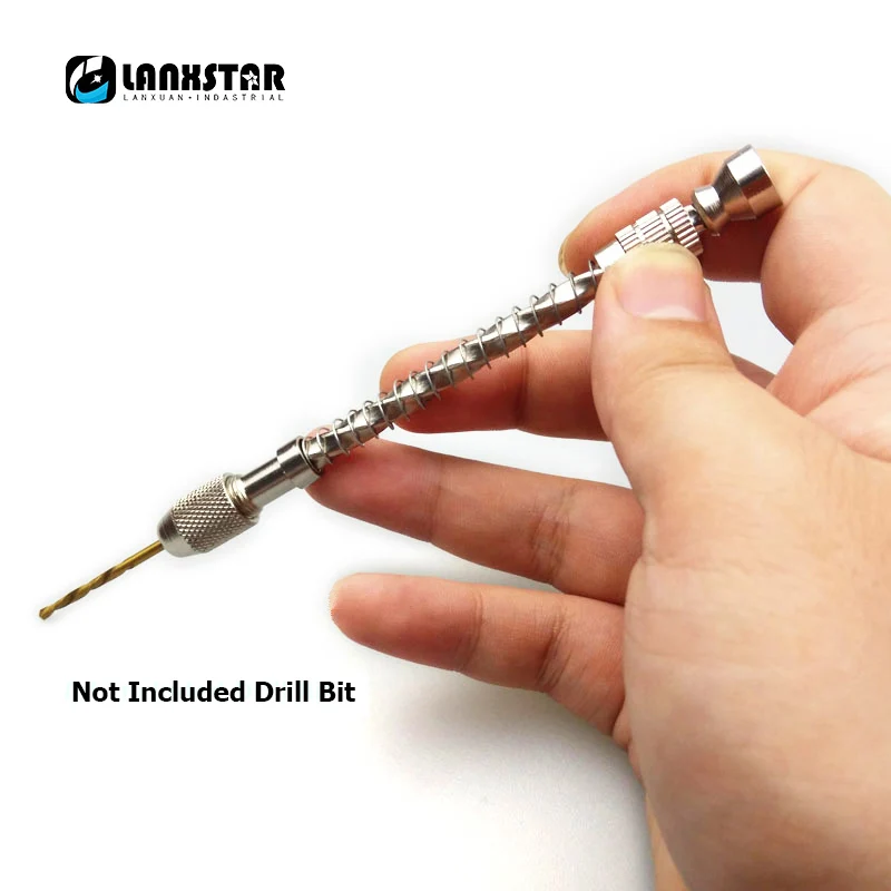 

Semi Automatic Manual Drilling Hand Twist Drill for Bodhi Carving Mini Handle-drill Punch Hole Hand-twist Bit Drill Set