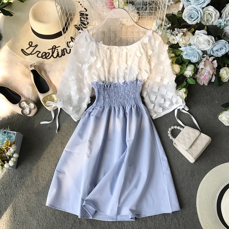 2019 новые модные женские платья с вырезом лодочкой шифоновое платье милое