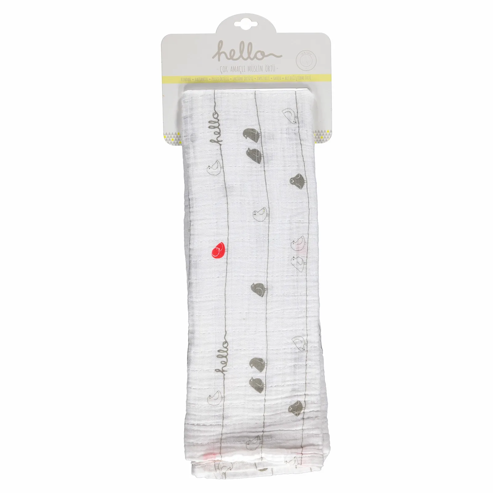 Ebebek HelloBaby муслиновое хлопковое многофункциональное детское одеяло 115x115 см