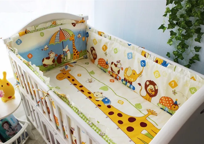 Скидка! Комплект детской кроватки из 6 предметов постельного белья для девочек