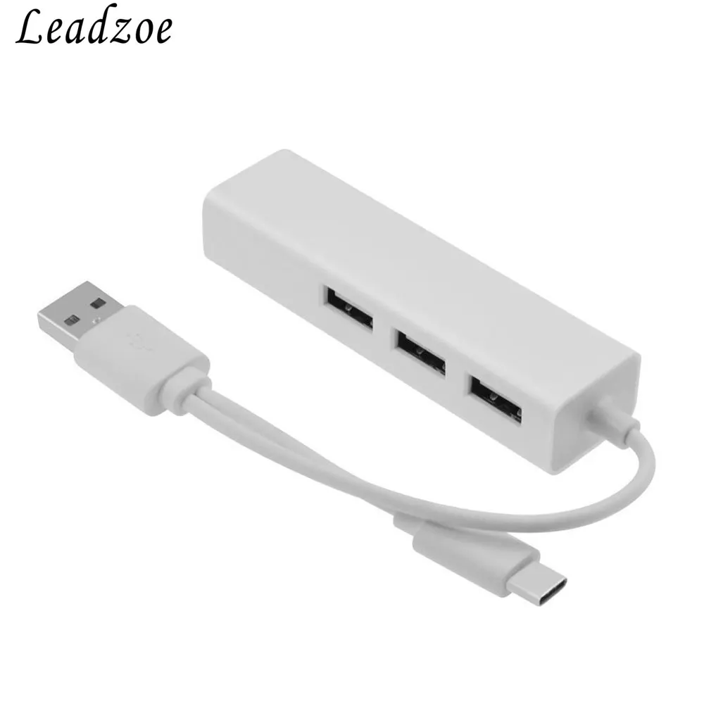 Usb-концентратор usb-разветвитель Leadzoe с 3 портами USB 2 0 и 1 сетевым адаптером Ethernet