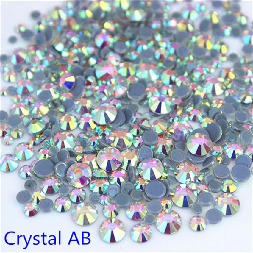 Quality 1440Pcs Mix Size SS6-SS20 Crystal Glass Rhinestone Flatback Hot fix Rhinestones for fixing Clothes Dress Decorations | Дом и сад