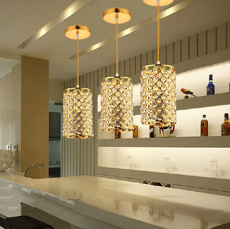 Современная маленькая люстра в баре хрустальная лампа для гостиной светильники