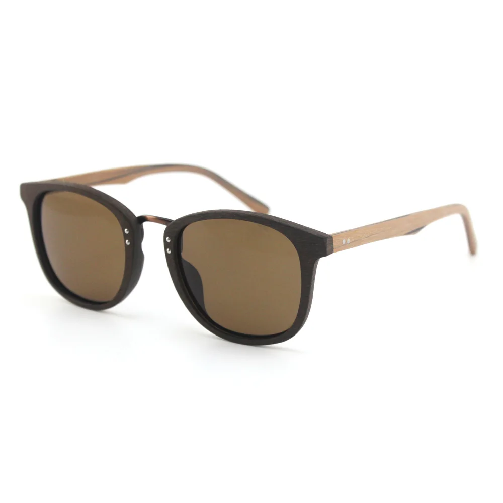 Модные деревянные солнцезащитные очки для мужчин и женщин с поляризованными линзами, UV400 - Цвет линз: Acetate C62