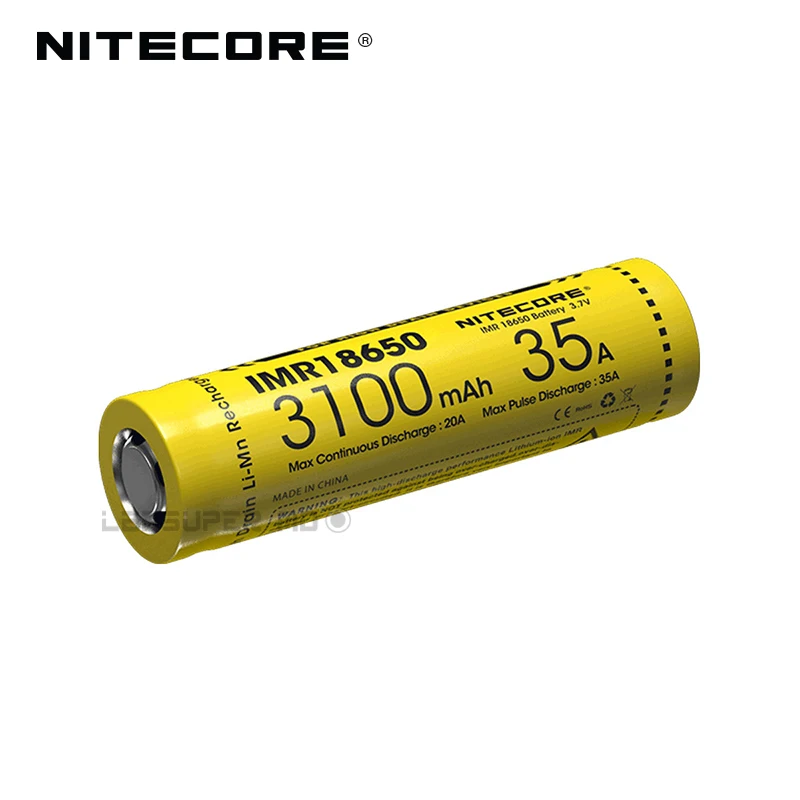 Заводская цена аккумулятор Nitecore IMR 18650 3100 мАч 35A с высоким потоком энергии