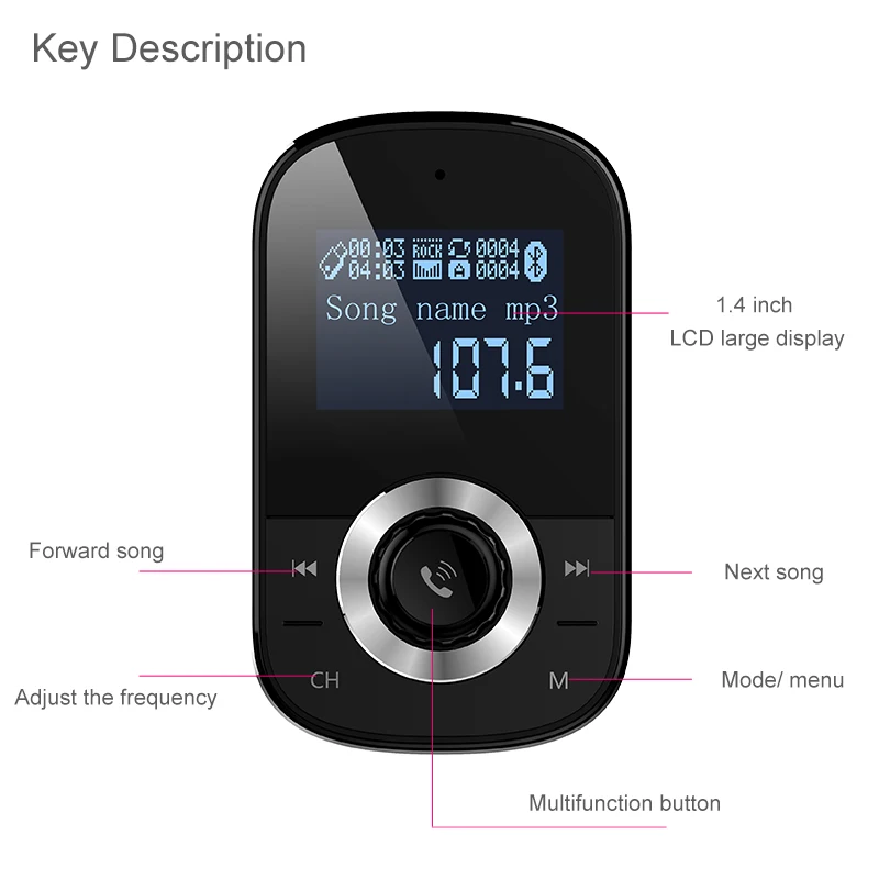 FDOMAIN 2018 Новинка QC3.0 Быстрая зарядка Bluetooth автомобильный комплект громкой связи