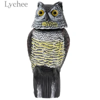 lychee life owl rotating head miniature pest control figurines fairy garden decoration home decors gifts for kids