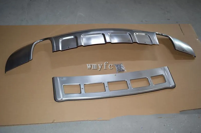 Для Audi Q5 2013 304 нержавеющая сталь спереди+ заднего бампера протектор гвардии опорная плита