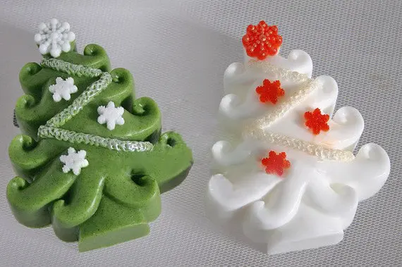 

Mold Silicone Mould Soap Molds Candle Mould Clay Handmade Molds Christmas Tree With Garland Soap Mold Silicone PRZY Eco-friendly