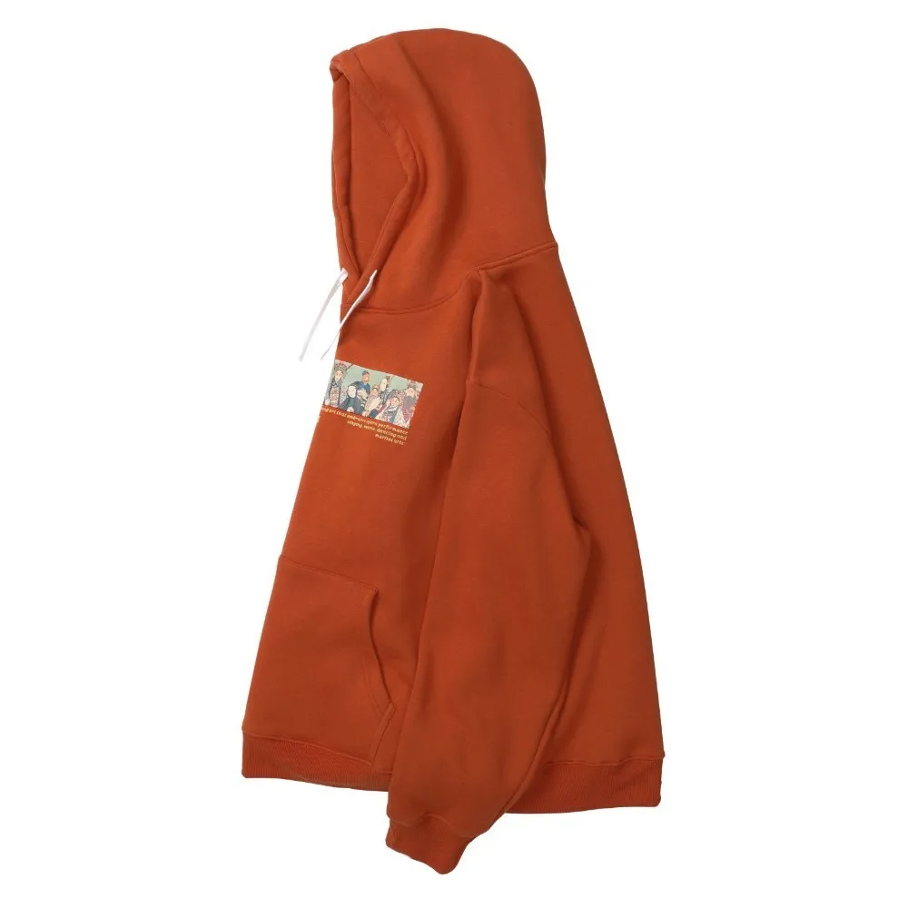 Мужские флисовые толстовки с капюшоном Moomphya пуловеры оверсайз принтом Пекинской